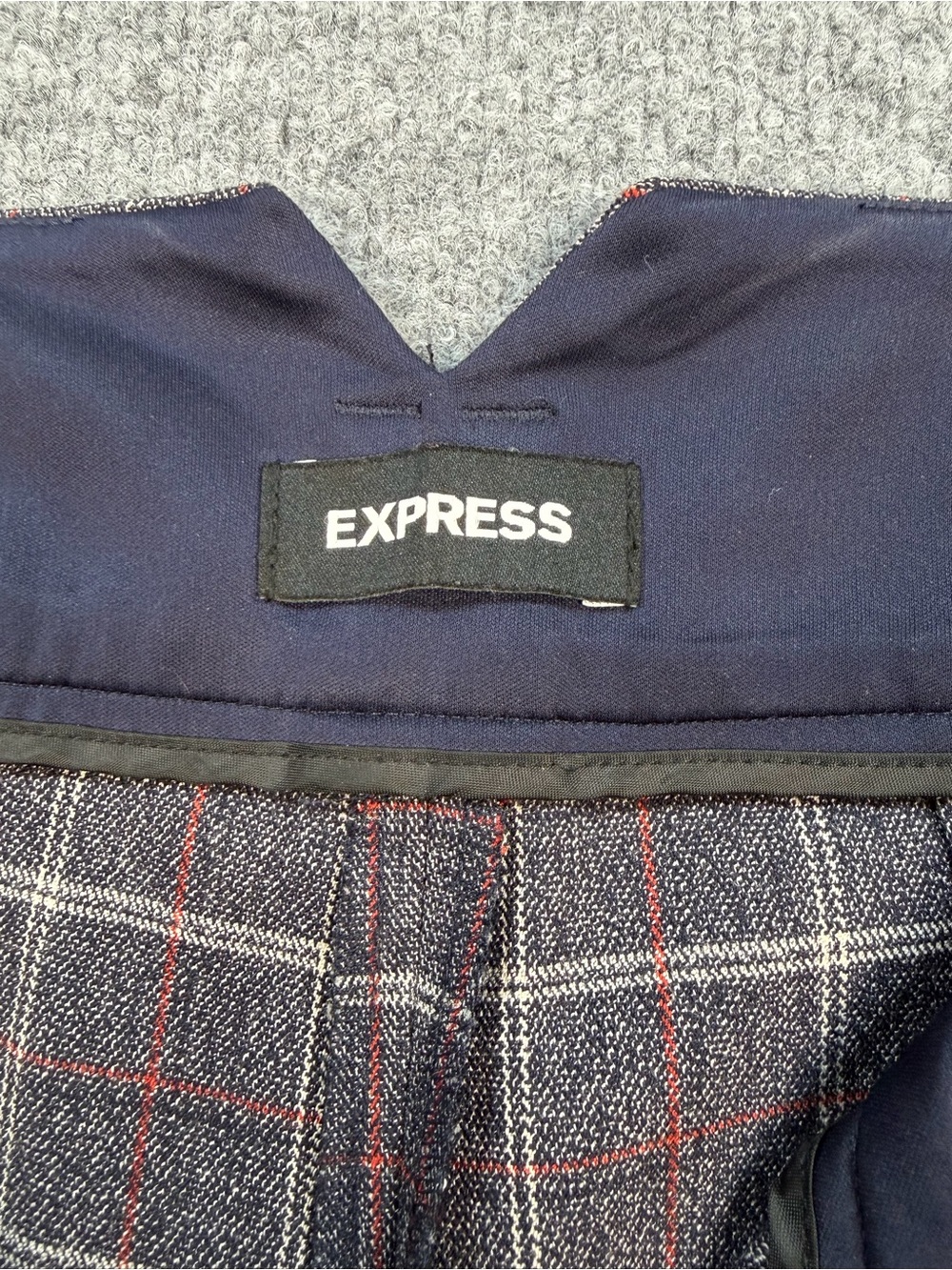 Express Glen Plaid Ankle High Rise Slim Trouser Pants | Career Office Y2K | 8R - Picture 9 of 16